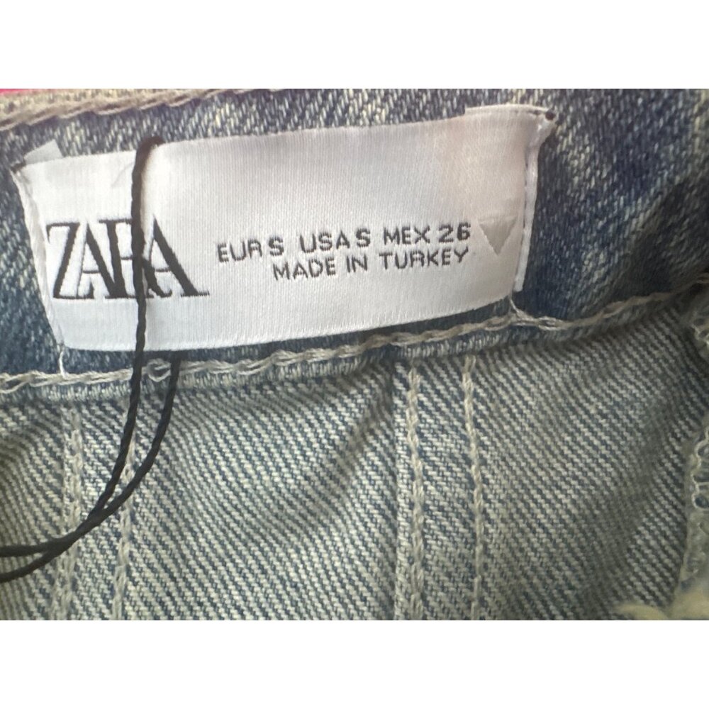ZARA Strapless Denim Small Corset Top With Button Front & Stretch Back NWT - Picture 3 of 7